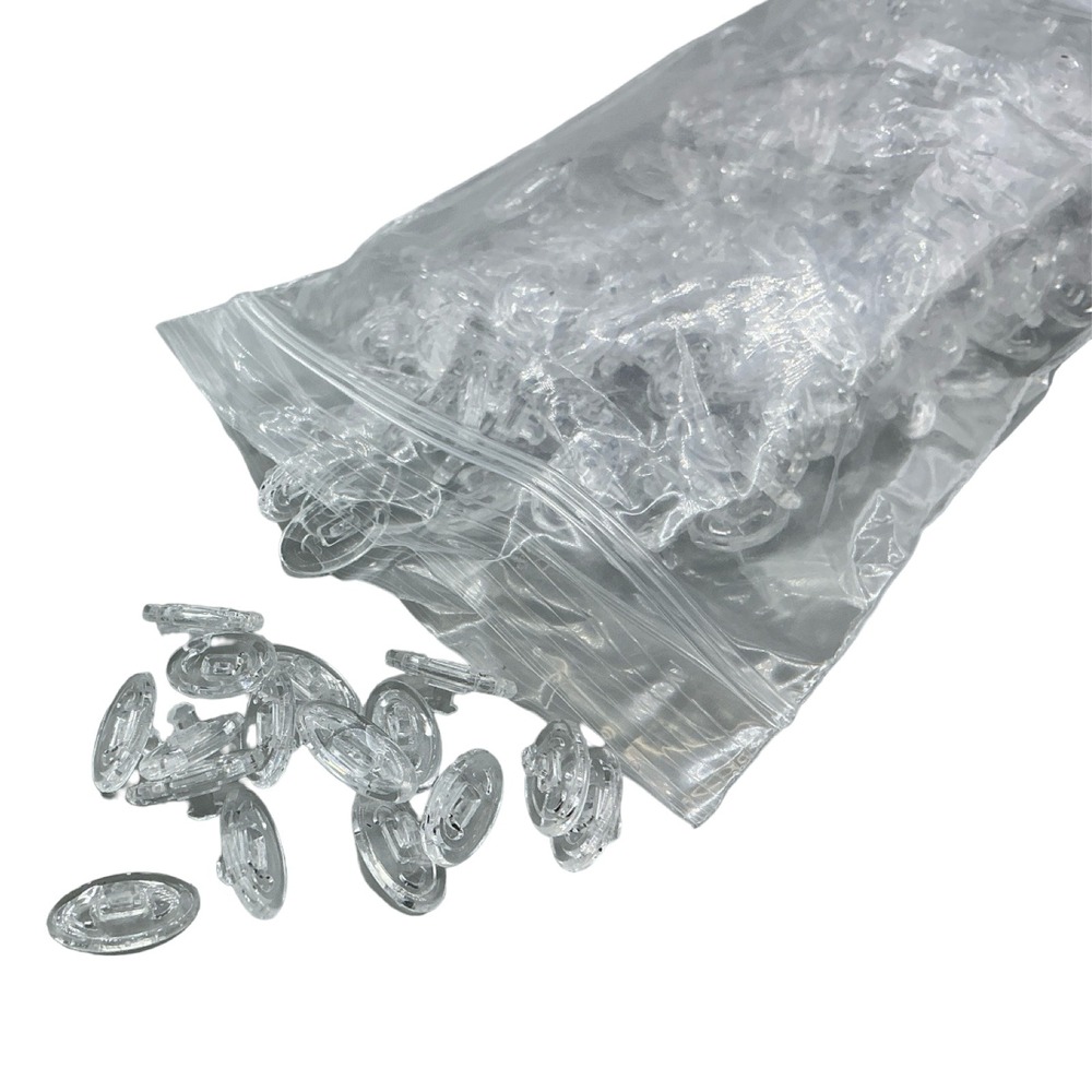 500x Lapeyre PL411/500 13mm Clear Plastic Eyeglass‎ Nose Pads Push-In
